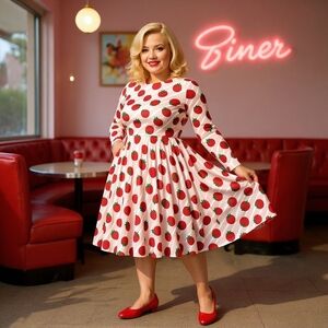Strawberry Striped Pin Up Dress